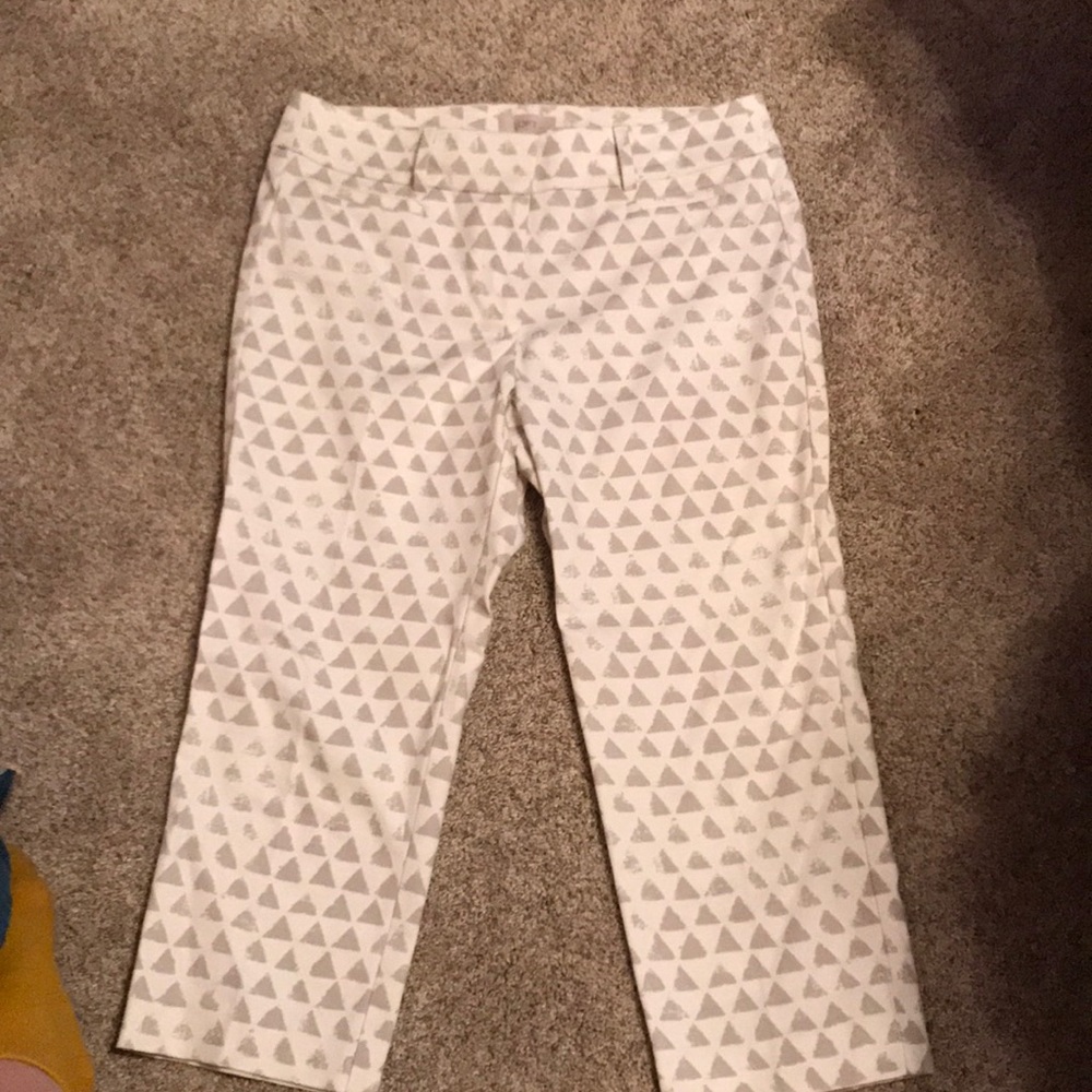 Cropped patterned slacks